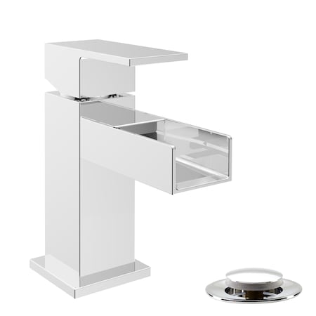 Keeney Mfg Single Handle Bathroom Faucet with Presto Pop-Up Drain, Chrome QUA32CCP